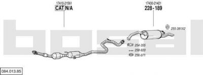 Bosal 084.013.85 система выпуска ог на TOYOTA YARIS VERSO (_NLP2_, _NCP2_)