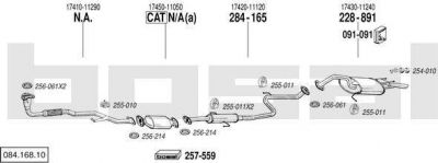 Bosal 084.168.10 система выпуска ог на TOYOTA COROLLA Liftback (_E9_)