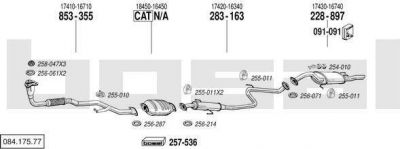 Bosal 084.175.77 система выпуска ог на TOYOTA COROLLA (_E9_)