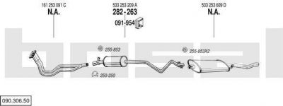 Bosal 090.306.50 система выпуска ог на VW SCIROCCO (53B)