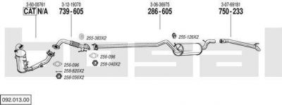 Bosal 092.013.00 система выпуска ог на VOLVO C30