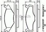 BOSCH Колодки тормозные передние VW GOLF JETTA PASSAT 76-91 (321 698 151 J, 0986468871)