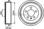 BOSCH Барабан тормозной VW POLO/AUDI A3/SKODA FABIA/SEAT 200x50.5мм (DF4299, 0986477133)