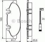 BOSCH Колодки тормозные MERCEDES VIANO/VITO 2.0D-3.7 03- передние (0004216110, 0986494081)