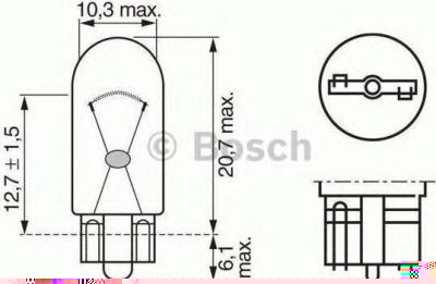 Bosch 1 987 302 286 лампа накаливания, габаритный огонь на TOYOTA COROLLA купе (AE86)