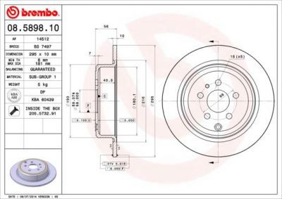 BREMBO Диск тормозной CITRO (4246J6, 08.5898.10)