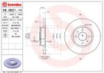 BREMBO Диск тормозной ALFA ROMEO 145 1.3i (9.94-96) F (71738373, 08.9621.14)