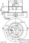 BREMBO Диск тормозной не вент. задний Z4 (E85) (02/03-) R крашенные (вместо 08.9859.80) (34216752545, 08.9859.81)