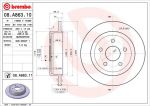 BREMBO 08.A863.11 диск тормозной задний! Jeep Grand Cherokee 3.7/4.7/3.0D 05-10 (08.A863.11)