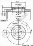 Brembo 09.4866.10 тормозной диск на FORD SCORPIO I (GAE, GGE)
