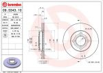 Brembo 09.5343.10 тормозной диск на AUDI 80 (81, 85, B2)