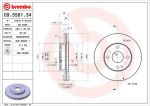 BREMBO Диск тормозной MAZDA 323 1.5-1.8 89-98/DEMIO 98- передний (BR703325X, 09.5581.34)