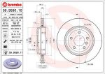 BREMBO Диск тормозной 3 E46 325-330 99-06 задний D=320мм. крашенные (вместо 09.9590.10) (34201166073, 09.9590.11)