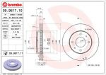 BREMBO Диск тормозной пер.вент. S40/V40 95-> 30872926 крашенные (вместо 09.9617.10) (561926J, 09.9617.11)