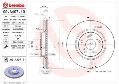 BREMBO Диск тормозной HONDA CR-V II 16