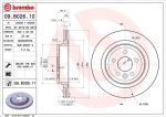 BREMBO Диск тормозной вент. задний VOLVO XC60 ( 9.10->) R крашенные (вместо 09.B026.10) (31277357, 09.B026.11)