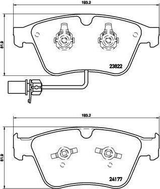 Brembo P 05 003 комплект тормозных колодок, дисковый тормоз на BENTLEY CONTINENTAL кабрио (3W_)
