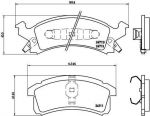 Brembo P 07 004 комплект тормозных колодок, дисковый тормоз на CHEVROLET CAVALIER седан