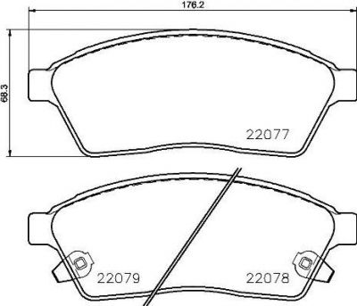 Brembo P 09 009 комплект тормозных колодок, дисковый тормоз на CADILLAC SRX