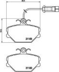 Brembo P 23 044 комплект тормозных колодок, дисковый тормоз на FIAT TIPO (160)