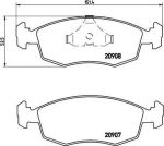 Brembo P 24 019 комплект тормозных колодок, дисковый тормоз на FORD SCORPIO I (GAE, GGE)