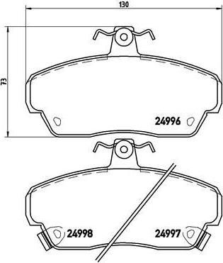 Brembo P 52 020 комплект тормозных колодок, дисковый тормоз на ROVER 800 (XS)
