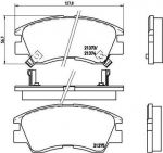 BREMBO КОМПЛЕКТ ТОРМОЗНЫХ КОЛОДОК, ДИСКОВЫЙ ТОРМОЗ (P 54 008)