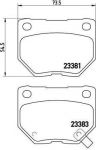 Brembo P 56 054 комплект тормозных колодок, дисковый тормоз на NISSAN 300 ZX (Z32)