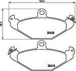 Brembo P 68 017 комплект тормозных колодок, дисковый тормоз на LOTUS ESPRIT S4 (082)