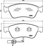 BREMBO КОМПЛЕКТ ТОРМОЗНЫХ КОЛОДОК, ДИСКОВЫЙ ТОРМОЗ (P 85 102)