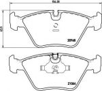 BREMBO Тормозные колодки 5 (E34) 518 i Kw 83 08/89 - 09/95 F (571355, P06012)