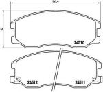 BREMBO Колодки передние OPEL ANTARA/CAPTIVA 3.2L (20789468, P10003)