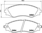 BREMBO Колодки тормозные CHEVROLET EPICA (KL1_) 2.0 Kw 85 08/06 (96446742, P10006)