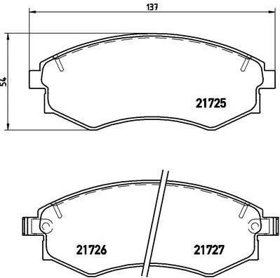 BREMBO Колодки тормозные Fr Daewoo/ SSang Rexton (4813008050, P15011)