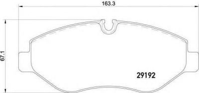 BREMBO Колодки передние FIAT Ducato Sollers (280mm диск) (425242, P23091)