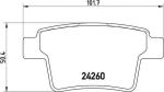 BREMBO Колодки задние Ford Mondeo III 1.8/2.0L 00-> 04 (1356392, P24063)