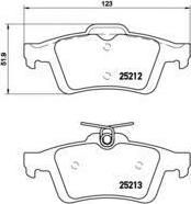 BREMBO Колодки задние FORD/MAZDA/NIS/OP/REN/VOL (1683374, P24148)