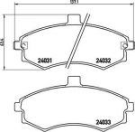 BREMBO Колодки передние HYUNDAI Elantra Lantra Matrix Lavita 00- (581012DA40, P30020)