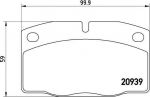 BREMBO Колодки тормозные передние OPEL KADETT E DAEWOO NEXIA (90443902, P59005)