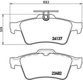 BREMBO Колодки задние FORD/MAZDA/NIS/OP/REN/VOL (1233679, P59042)