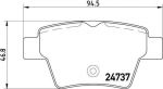 BREMBO Колодки тормозные Re Peugeot 207 06-> (425340, P61100)