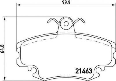 BREMBO Колодки тормозные дисковые перед. RENAULT Logan/R19/Clio I/II /Megane I 92-> (7701207066, P68008)