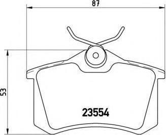 BREMBO Колодки задние AD A3 VW G5 (5C0698451, P85020) BREMBO Колодки задние AD A3 VW G5 (5C0698451, P85020)
