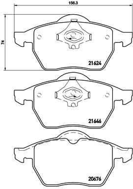 BREMBO Тормозные колодки AUDI A4 (8D2, B5) 1.8 Kw 85 04/95 - 11/00 F (571921, P85036)