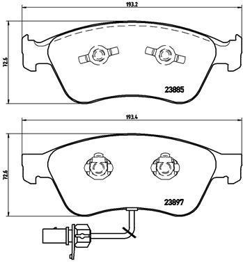 BREMBO Колодки тормозные Fr Audi A6/ A8 (4E0698151E, P85087)