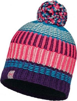 Шапка BUFF 2016-17 JUNIOR KNITTED POLAR HAT BUFF HOPS PLUM-PLUM-Standard (US:ONE SIZE)