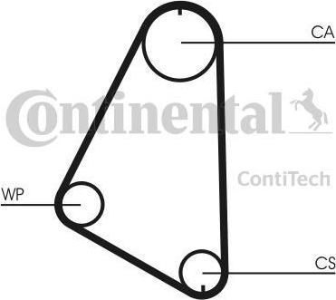 Contitech CT526 ремень грм на OPEL KADETT D (31_-34_, 41_-44_)