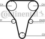 CONTITECH Ремень ГРМ KIA / MAZDA 1.5-1.9 96-05 (145x22) (B6S712205D, CT769)