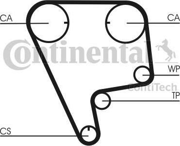 CONTITECH Ремень ГРМ HONDA / ROVER 87-99 (124x24) (HR76-124-24, CT773)