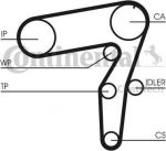 CONTITECH Ремень ГРМ [190 зуб., 24mm] + 2 ролика + болт + плоская шайба (CT968K2)